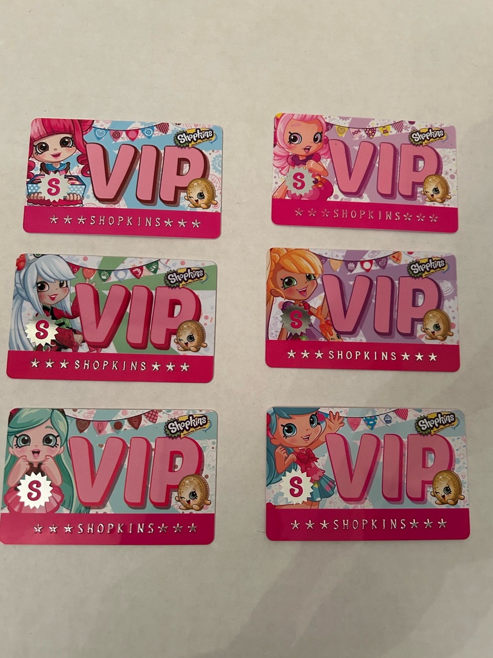 Shopkins Doll VIP Party Cards - no codes